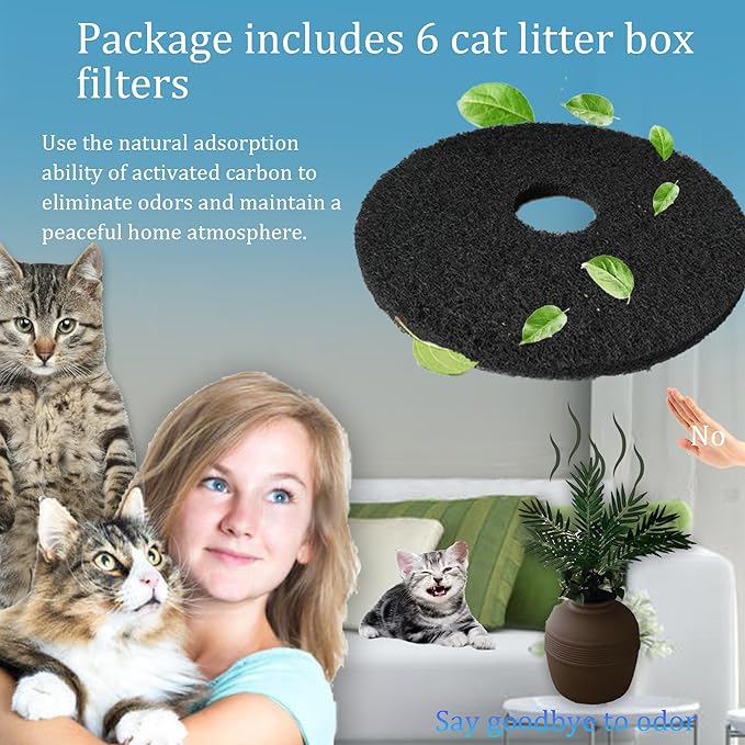 PurifyLogix Cat Litter Box Replacement Carbon Charcoal Filters Compatible - Image 6