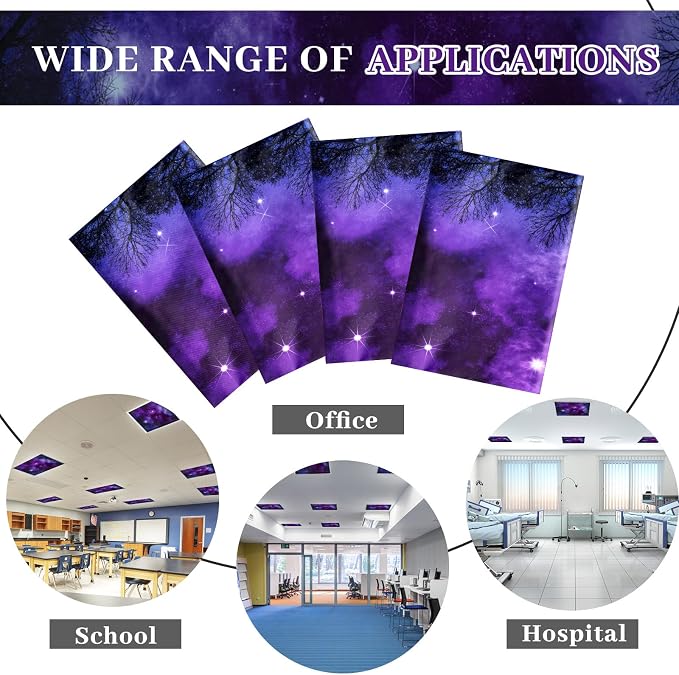 VIHOSE 4 Pcs 2 x 2 Feet Fluorescent Light Covers - Image 4