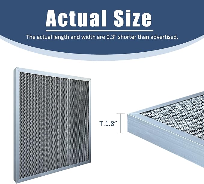 Washable Aluminum Furnace Air Filter, MERV 5, Electrostatic Reusable HVAC Filter - Image 7