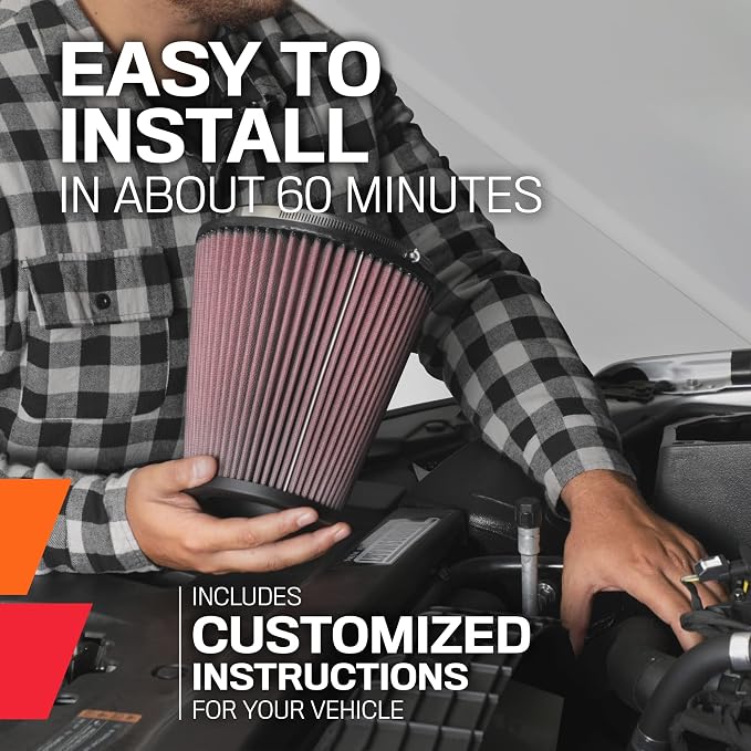 K&N Cold Air Intake System: High-Flow Air-Filter, Increase Performance & - Image 12