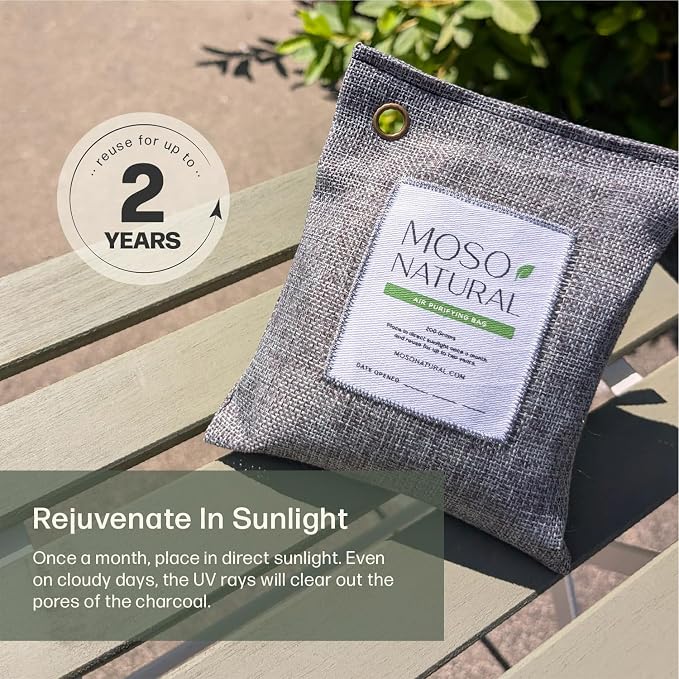 Moso Natural Air Purifying Bag 200g HGTV Editor's Pick | Premium Bamboo - Image 9