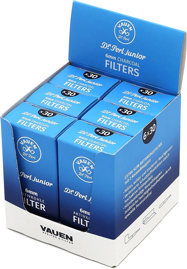 Vauen Dr. Perl Junior 6mm Activated Charcoal Filters - Image 2