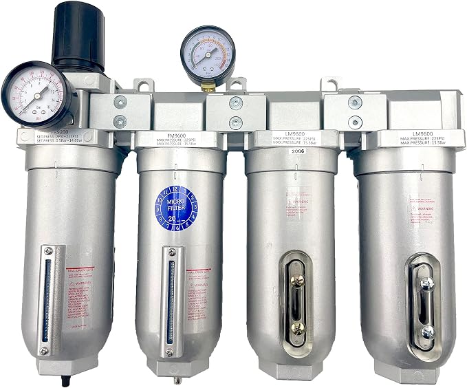 4 STAGE SUPER DUTY INDUSTRIAL GRADE ULTRA CLEAN FILTER REGULATOR COALESCING by AllToolDepot