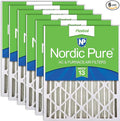 Nordic Pure 16x25x4 Pleated MERV 13 Air Filters 6 Pack by NordicPure