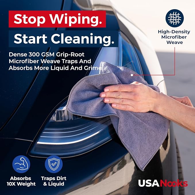 USANOOKS Microfiber Cleaning Cloth Grey - Image 6