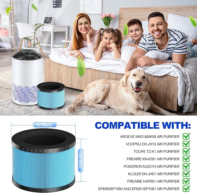 MK01 MK06 DH-JH12 TZ-K1 Replacement Filter Compatible - Image 2