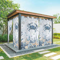 Oceans Outdoor Curtains for Patio Crabs Marine Life Shell Starfish Blue by Unknown