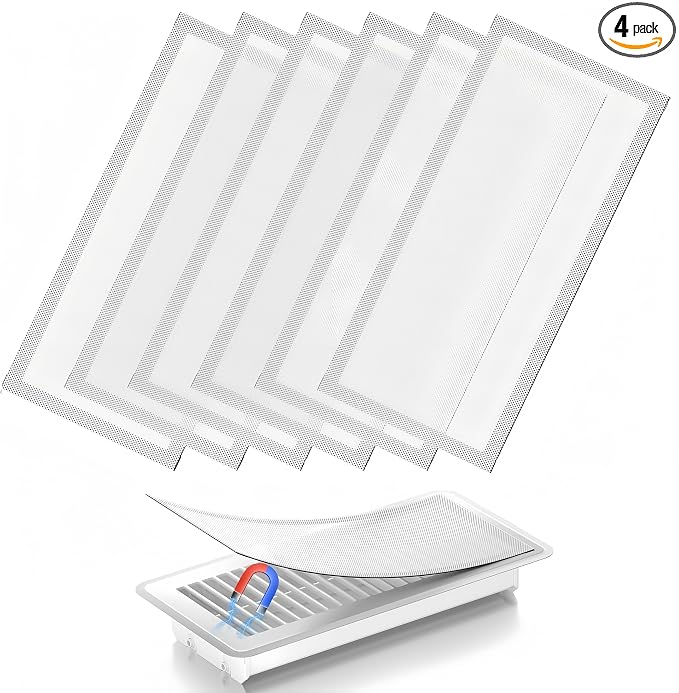 6-Pack White Magnetic Vent Covers 5x11 Inch by Xiesaip