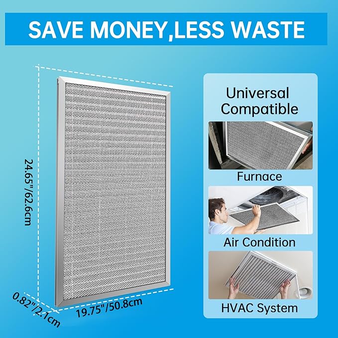 UBeesize 20x25x1 Reusable Electrostatic Air Filter HVAC AC Furnace Filter - Image 3