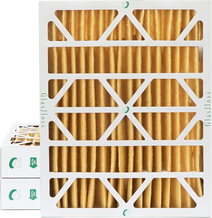 Glasfloss ZL 16x20x4 MERV 11 4" Inch AC Furnace Pleated Air Filters. Box of 3. by Glasfloss