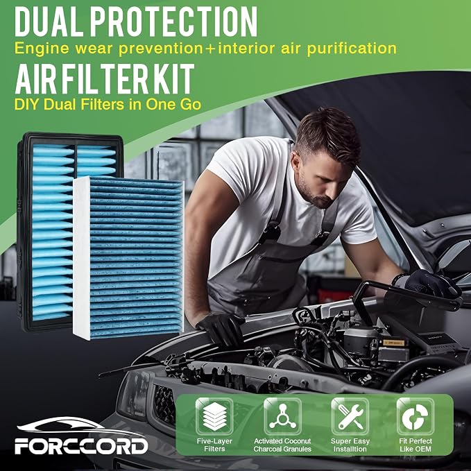 Cabin Air Filter & Engine Air Filter Kit Fit - Image 2