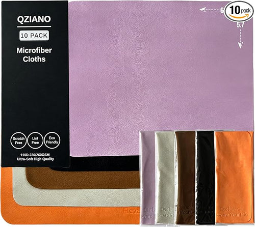 10 Pack Microfiber Cleaning Cloths, Premium 110D Scratch-Free & Lint-Free Clean by Unknown