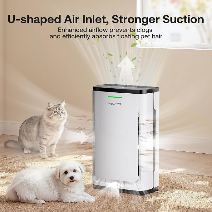 Pet Air Purifier Large Home up to 4200 sq ft, Suck up Floating Cat Dog Hair - Image 2