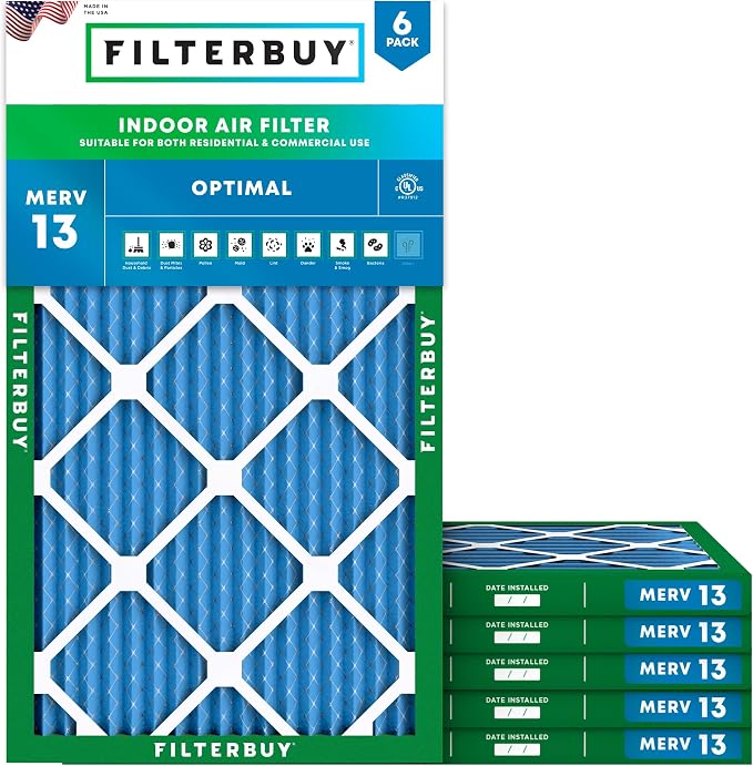 Filterbuy 16x36x1 Air Filter MERV 13 Optimal Smoke & Allergy Defense, by Filterbuy