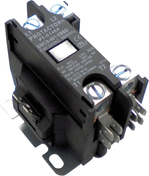 1 Pole 40 AMP Heavy Duty AC Contactor Replaces Virtually All Residential 1 Pole by PROTACTOR
