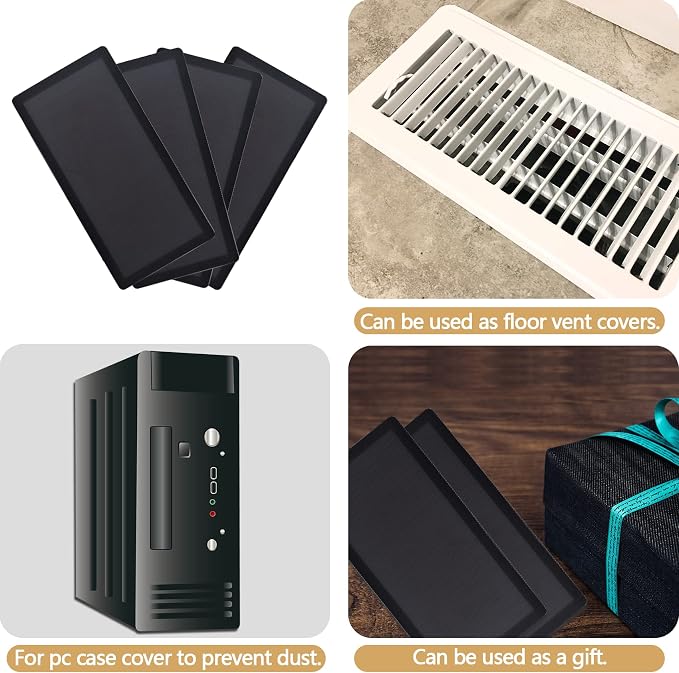 JEPELUS 4 Pack Floor Vent Covers, Magnetic Screen Mesh Floor Registers | - Image 7
