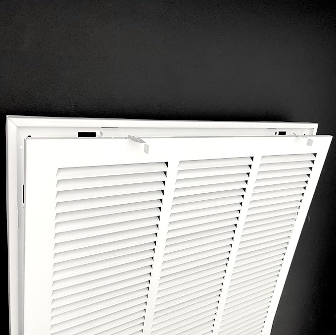 18" W x18 H Stamped face Steel Filter Return Grille White Powder Coating - Image 2