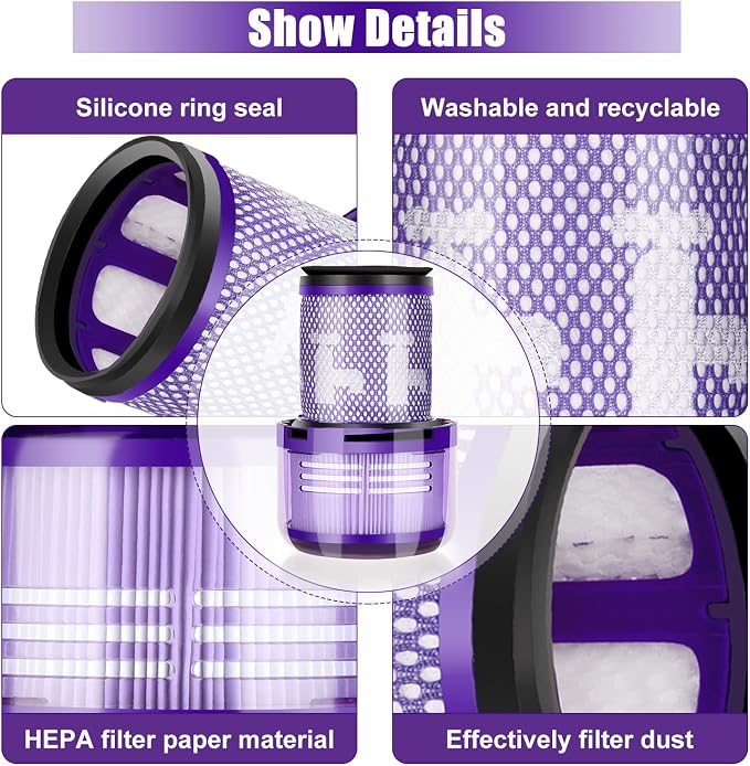 3 Pack Filter Replacements for Dyson V12 Detect Slim Animal Slim+ Cordless - Image 3
