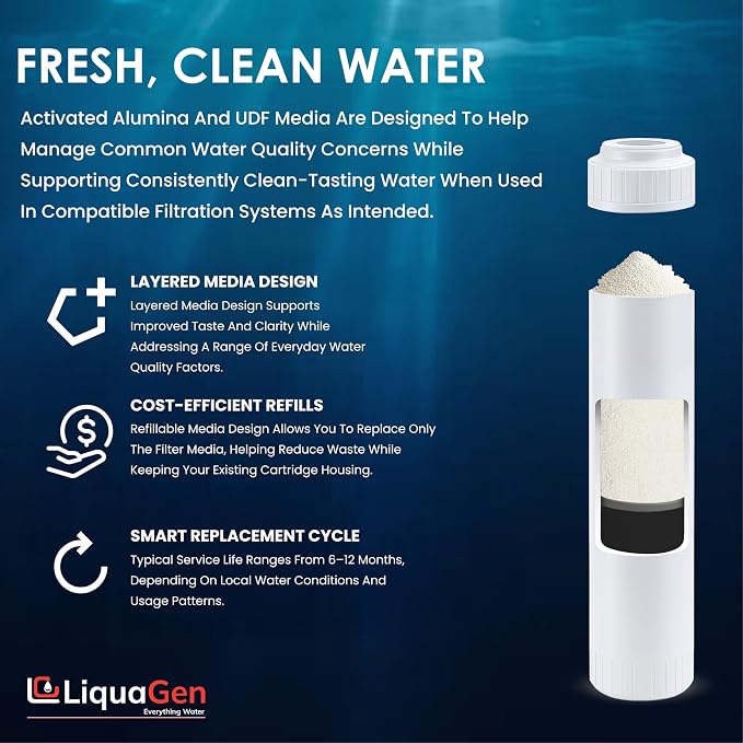 LiquaGen Activated Alumina & Coconut Carbon Water Filter Cartridge – Helps - Image 5