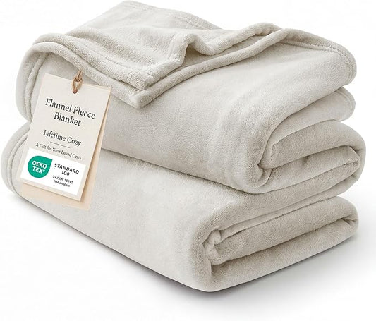 Bedsure GentleSoft Fleece Bed Blankets Full Size Linen - Soft Lightweight Plush Fuzzy Cozy Luxury Blanket Microfiber, 84x90 inches