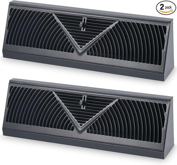 Yaocom 2 Pack Baseboard Register Vent 15 Inch Duct Opening Size Vent Covers by Yaocom