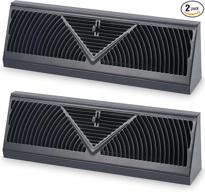 Yaocom 2 Pack Baseboard Register Vent 15 Inch Duct Opening Size Vent Covers by Yaocom