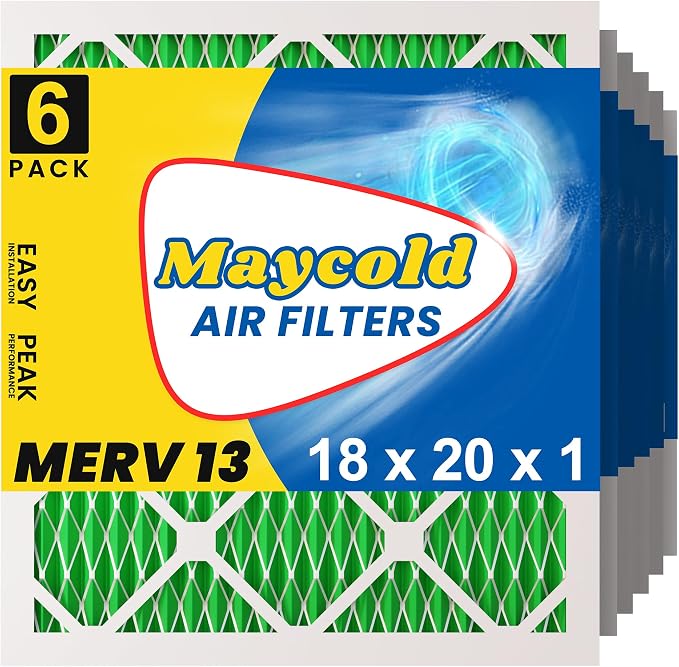 Maycold MERV 13 18x20x1 Air Filter, High-Efficiency Pleated AC & Furnace Filters by Maycold