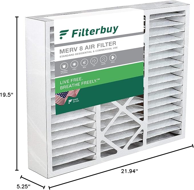Filterbuy 20x22x5 Air Filter MERV 8 Essential Dust & Allergy Defense, Pleated - Image 10