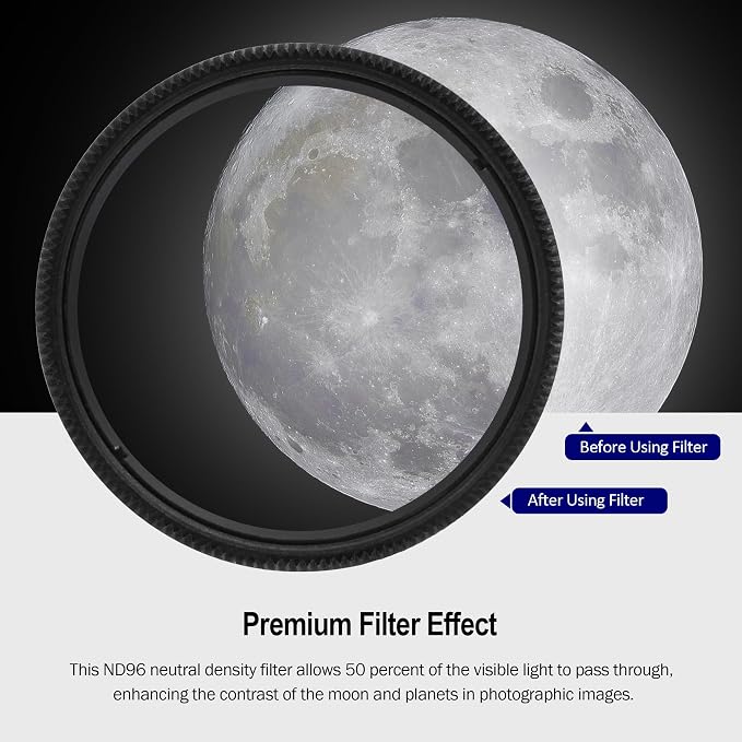 Astromania Telescope Filter Moon Filter 1.25 inch, Neutral Color Filter ND96-0.3 - Image 3
