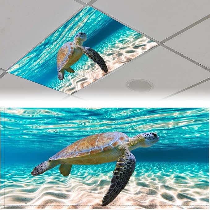 2 Pack Sea Turtle Fluorescent Light Cover - Image 8