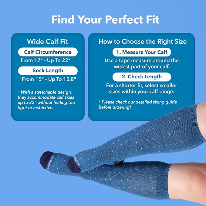 Wellow Wide Calf Compression Socks - Image 2