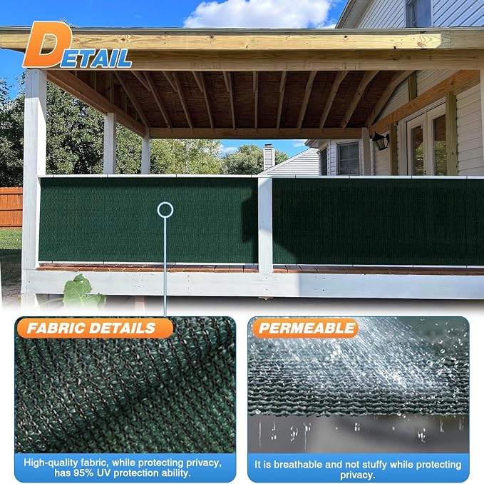 TANG Sun Shade Fabric Roll 8'x41' Shade Cloth - Image 4