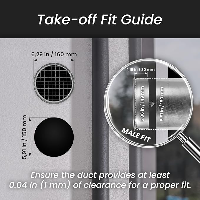 Repa Market Ø6 Inch Duct Cover – Galvanized Steel Round Duct Cap - Image 2