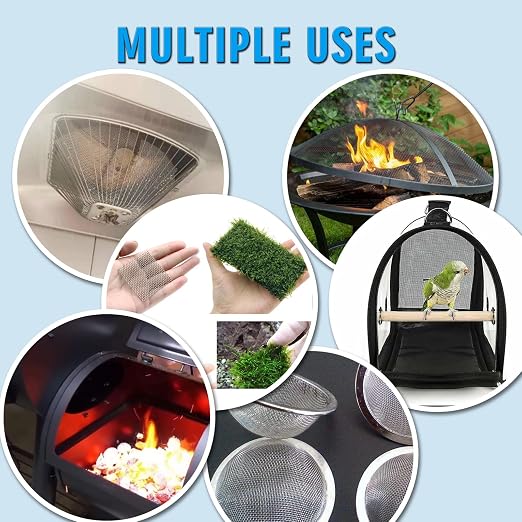 Valchoose 4PACK Stainless Steel Woven Wire Mesh Never Rust, Air Vent Mesh - Image 3