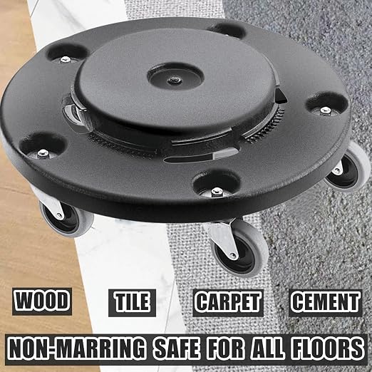 RILIDRI Replcament Casters for Brute Trash Bin Dolly Set of 5, 3-Inch Trash Can - Image 5
