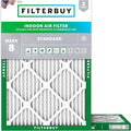 Filterbuy 19.88x21.5x1 Air Filter MERV 8 Essential Dust & Allergy Defense by Filterbuy