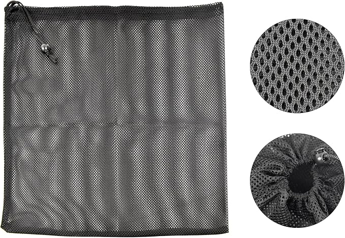 CONQUERALL 18.5x18.5inch Large Pond Filter Bag Black Polyester Media Mesh Bag - Image 3