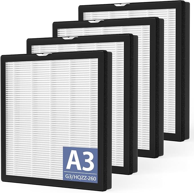 4 Pack G3 Air Purifier Repalcement Filter Compatible by RefreshYourHome