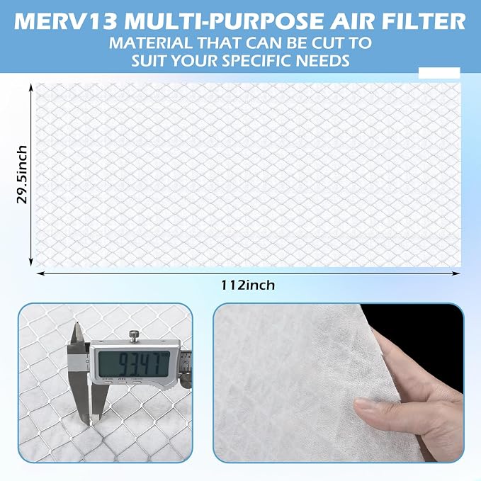 SmoothNovelty MERV 13 Filter Material 23 Ft² Cut to Fit Air Filter Media - Image 2