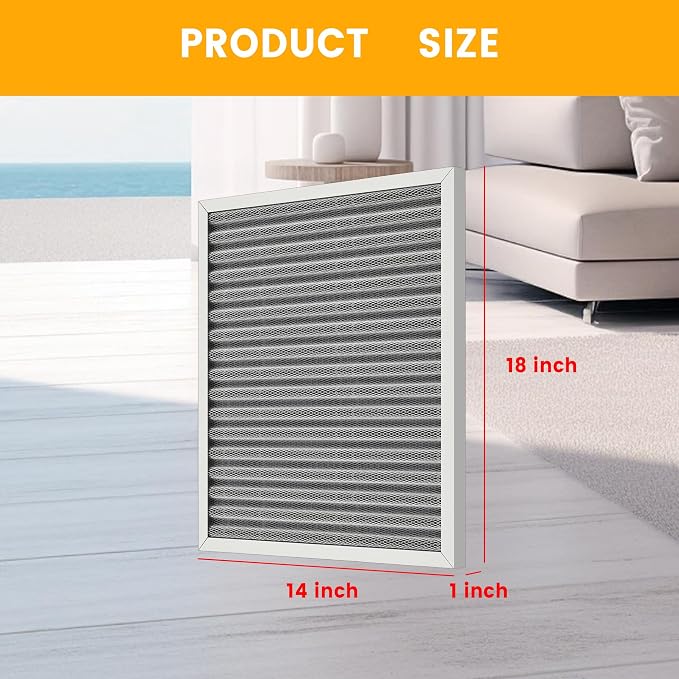 14x18x1 HVAC Furnace Air Filter, Lasts a Lifetime, the Last HVAC Filter You - Image 2