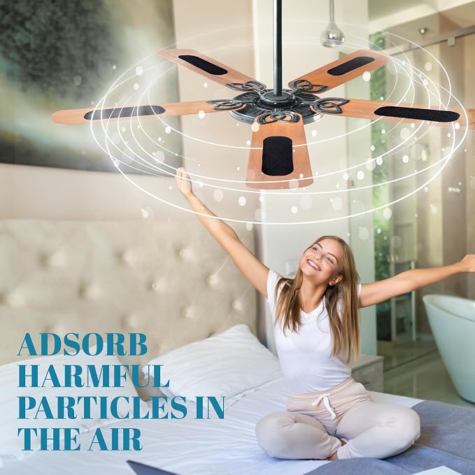 Ceiling Fan Filters for Blades, Ceiling Fan Filter, Unscented Activated Coconut - Image 4