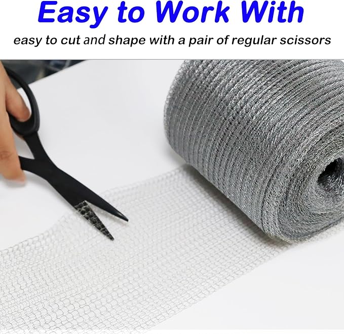 Wire Mesh Hole Fill Fabric 5 in X 103Ft, Weep Holes Filler and Covers, Upgraded - Image 4