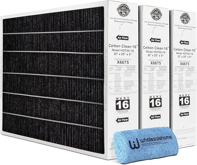 Lennox Healthy Climate Lennox X6675 20x25x5 Air Filter, Healthy Climate Carbon by Unknown
