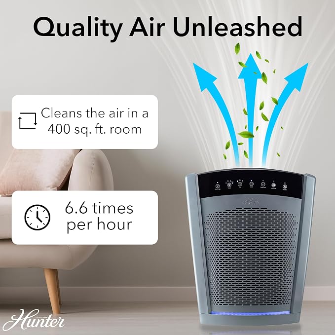 Hunter HP800 Air Purifiers for Home Large Room and Bedroom. True HEPA Air - Image 2