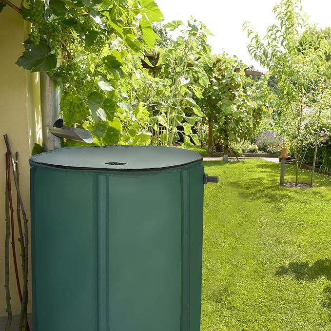 Goplus 60 Gallon Collapsible Rain Barrel, Portable Rain Barrels to Collect - Image 2