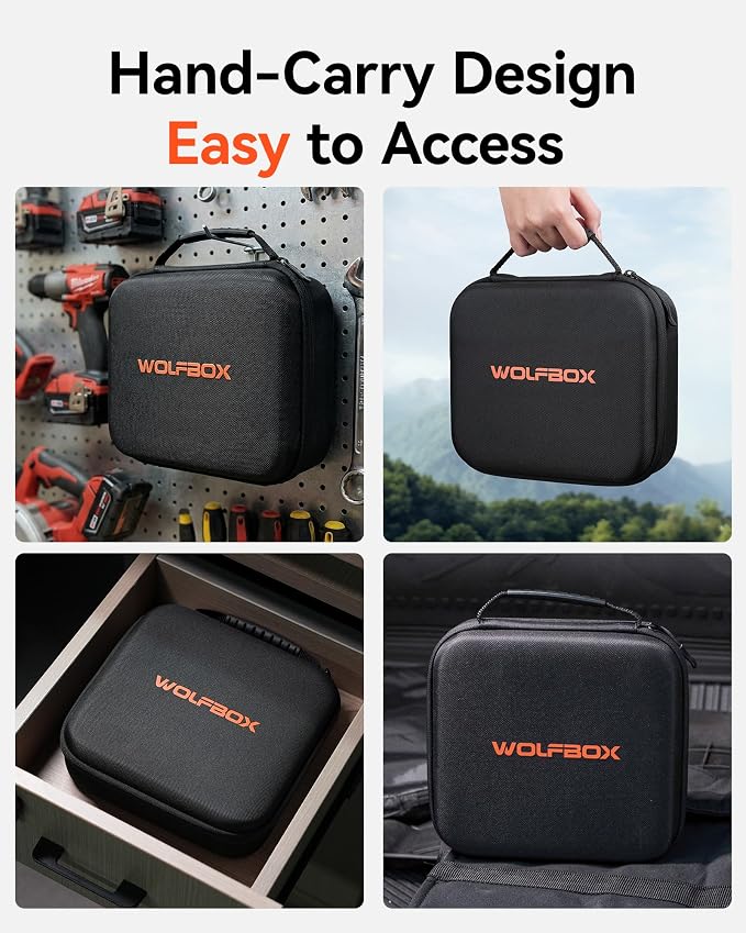 WOLFBOX Hard Carrying Case for MF100 Electric Air Duster, Shockproof Travel - Image 7