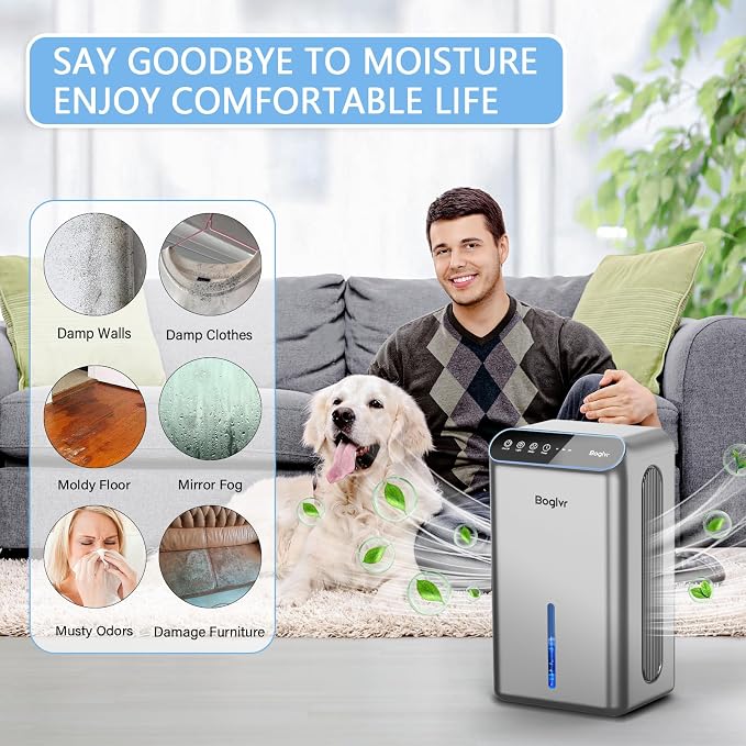 Dehumidifier for Home up to 1000 sq.ft, 98oz Small Quiet Dehumidifier - Image 7