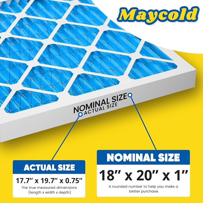 Maycold 18x20x1 MERV 11 Furnace Air Filter, High-Performance HVAC AC Filters - Image 3