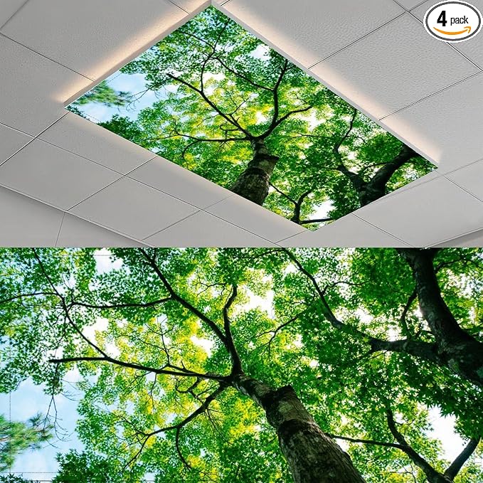 2 Pack Sunmmer Tree Fluorescent Light Cover by Unknown