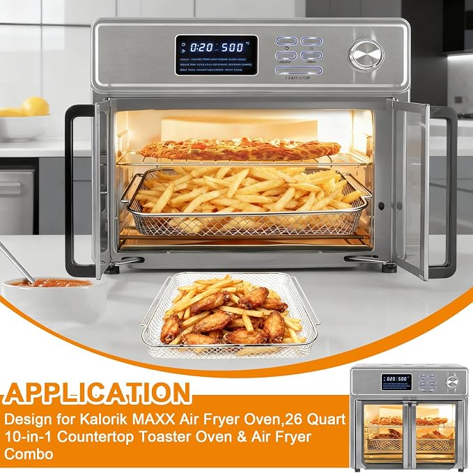 Air Fryer Basket for Kalorik MAXX Air Fryer Oven 26 Quart 10 in 1 Countertop - Image 3